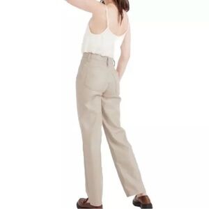 Madewell Straight Faux Leather Edition in Taupe sz 26 in good preowned condition